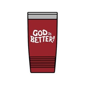God is Better! Insulated Tumbler, 20oz - Faith-Based Travel Mug, Religious Gift, Christian Hydration Bottle, Motivational Cup, [...]